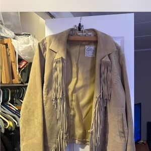 Newport Tan Fringe Leather Jacket